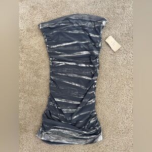 Silver and Gray Strapless Dress